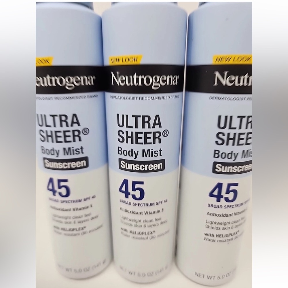 Neutrogena Sheer Body Mist Sunscreen SPF 45 5oz Weightless 3PACK 11/26 - Picture 2 of 3